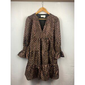 Women's Pomander Place Black Pattern Dress Size S